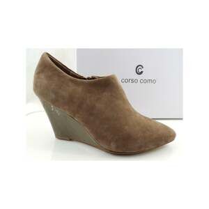 Corso Como Model Ankle Wedge Booties Pumps Taupe Suede Size 9.5